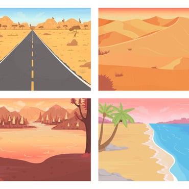 Summer Road Illustrations Templates 267517