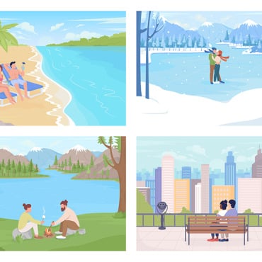 Season Vacation Illustrations Templates 267520