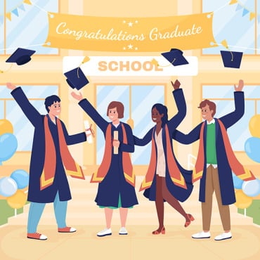 Graduation Ceremony Illustrations Templates 267523