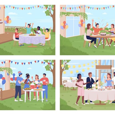 Outdoor Party Illustrations Templates 267534