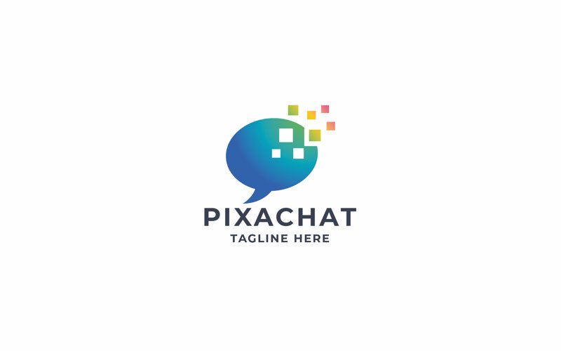 Professional Pixel Chat Logo