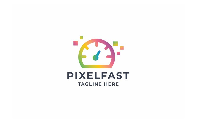 Professional Pixel Fast Logo