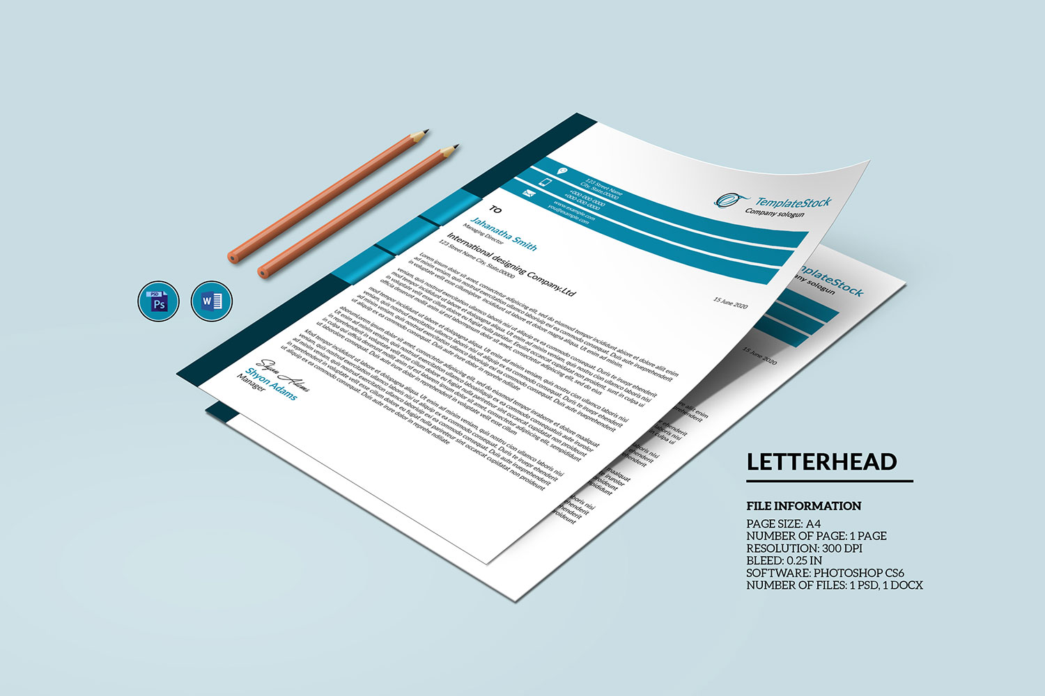 Corporate A4 Letterhead Template