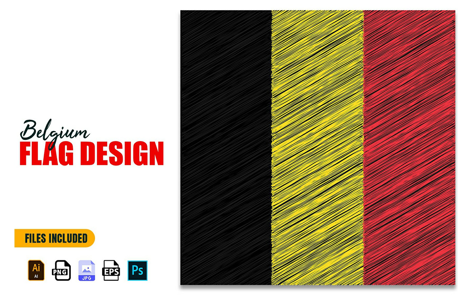 21 July Belgium National Day flag Design Illustration