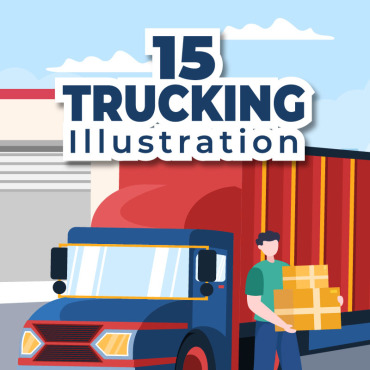 Truck Transportation Illustrations Templates 268182
