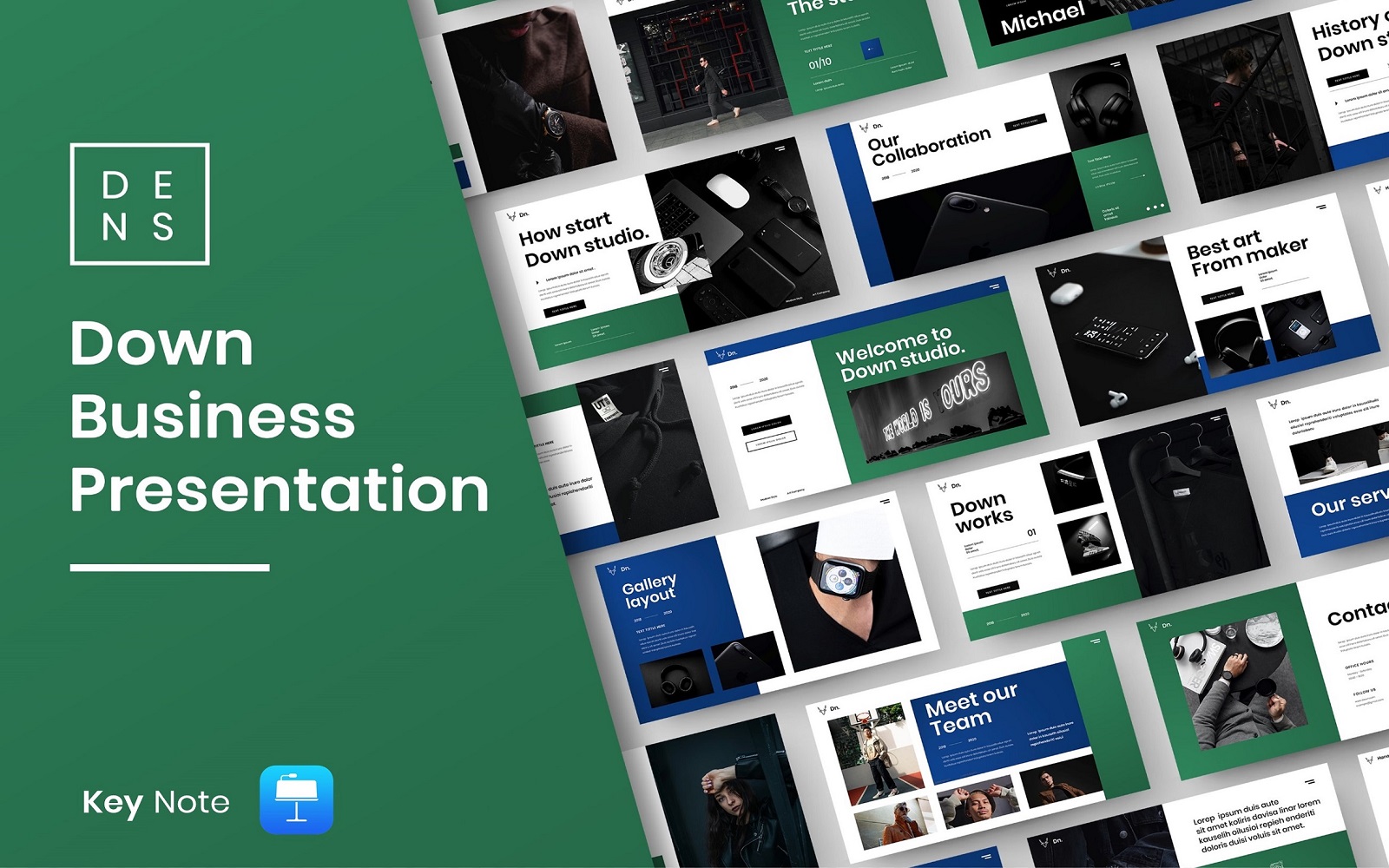 Down – Business Keynote Template