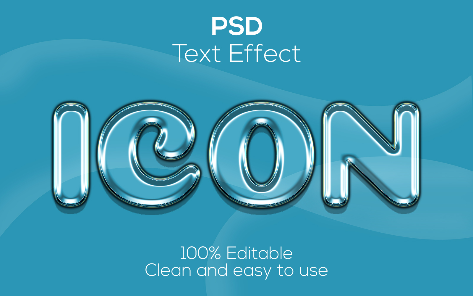 Icon | Icon Editable Psd Text Glass Effect | Modern Icon Psd Text Glass Effect