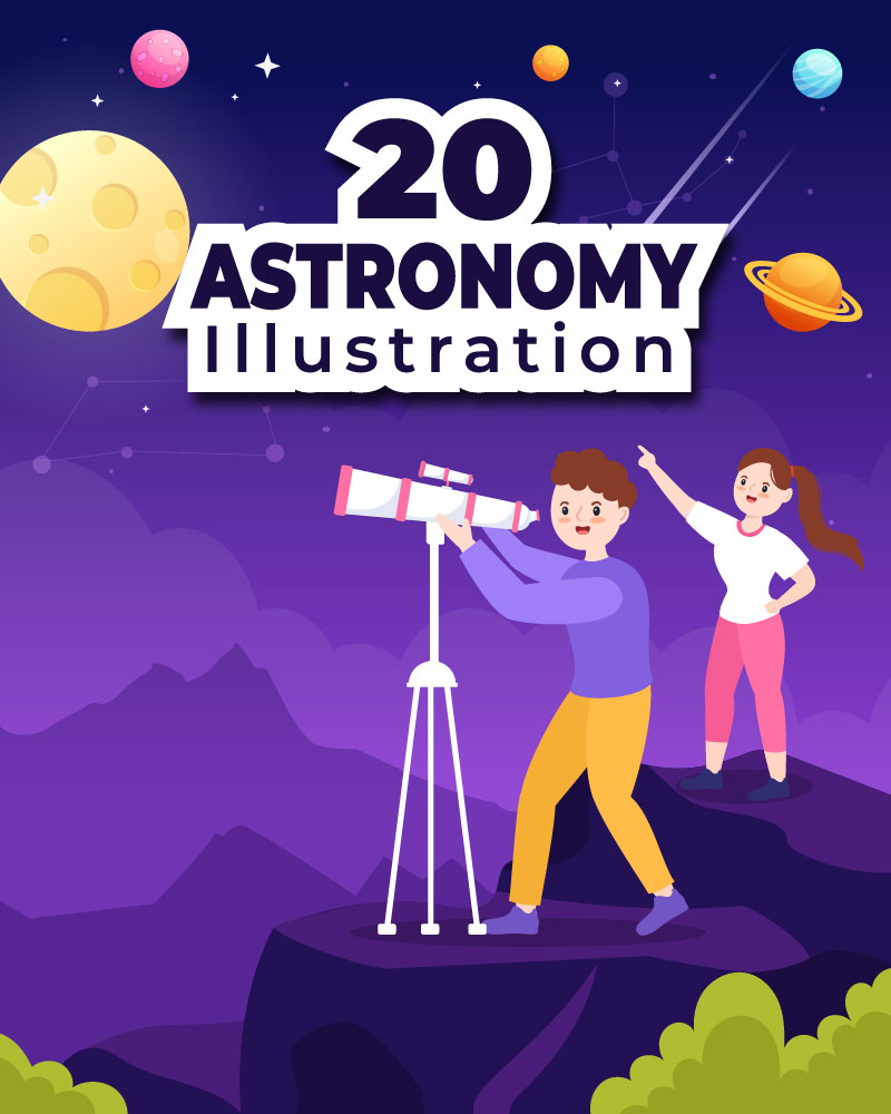 20 Astronomy Cartoon Illustration