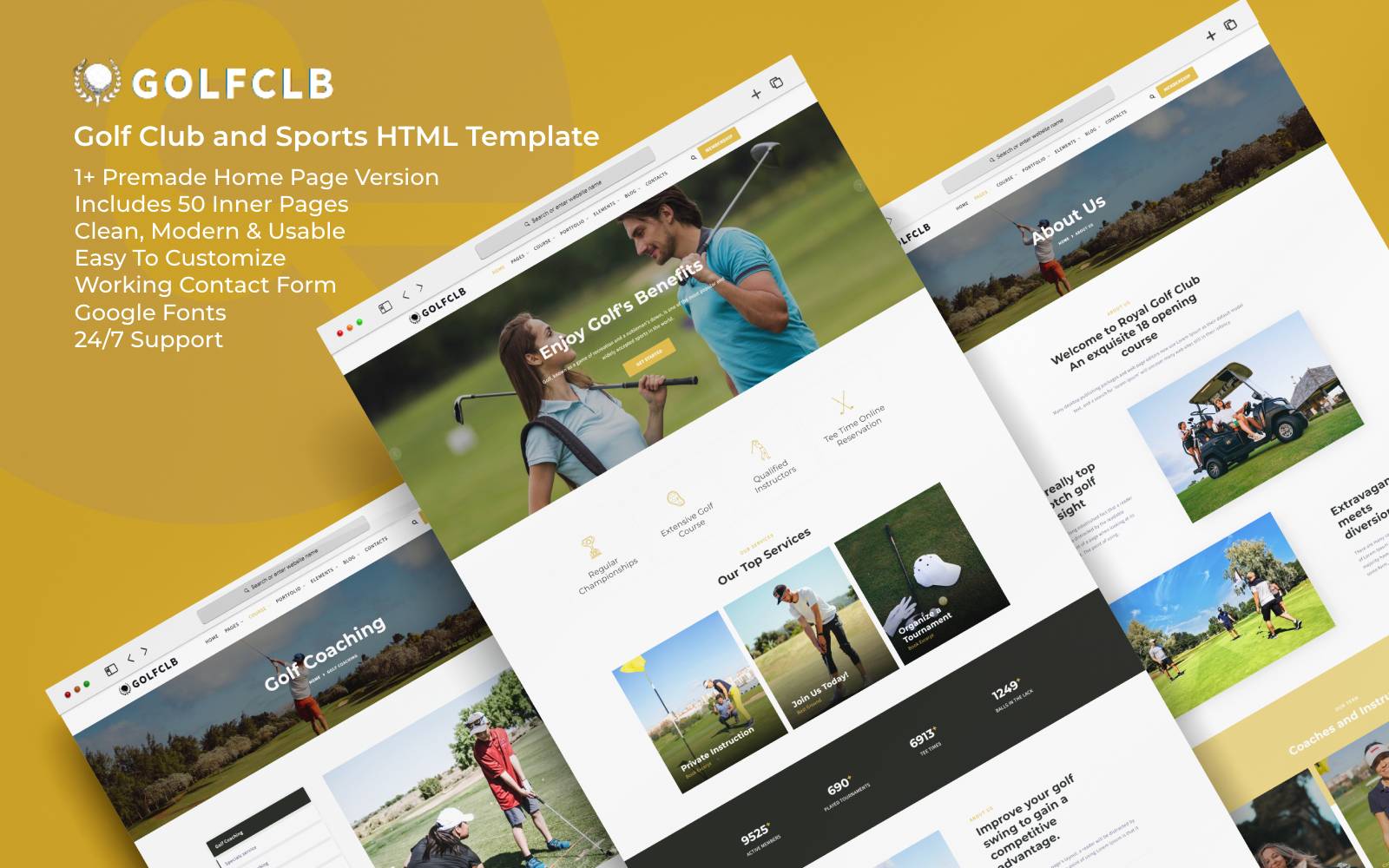 Golfclb - Golf Club and Sports HTML Template