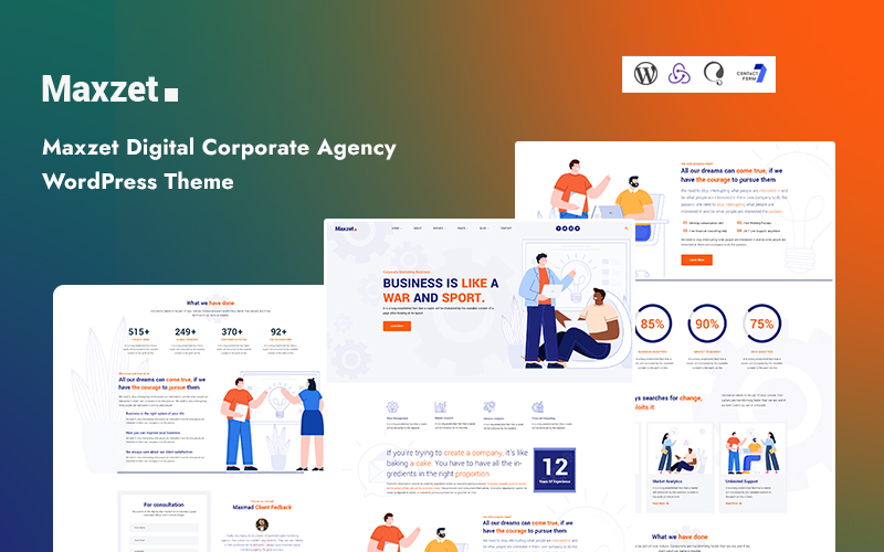 Maxzet - Digital Corporate Agency WordPress Theme