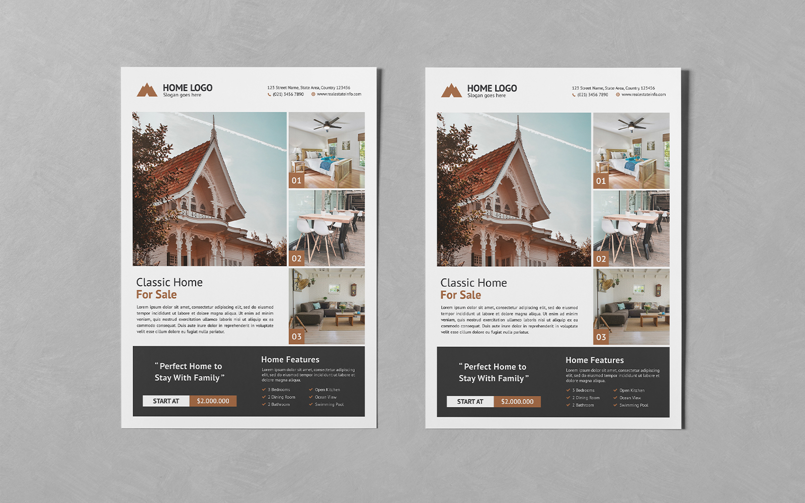 Clean Minimalist Real Estate Flyers