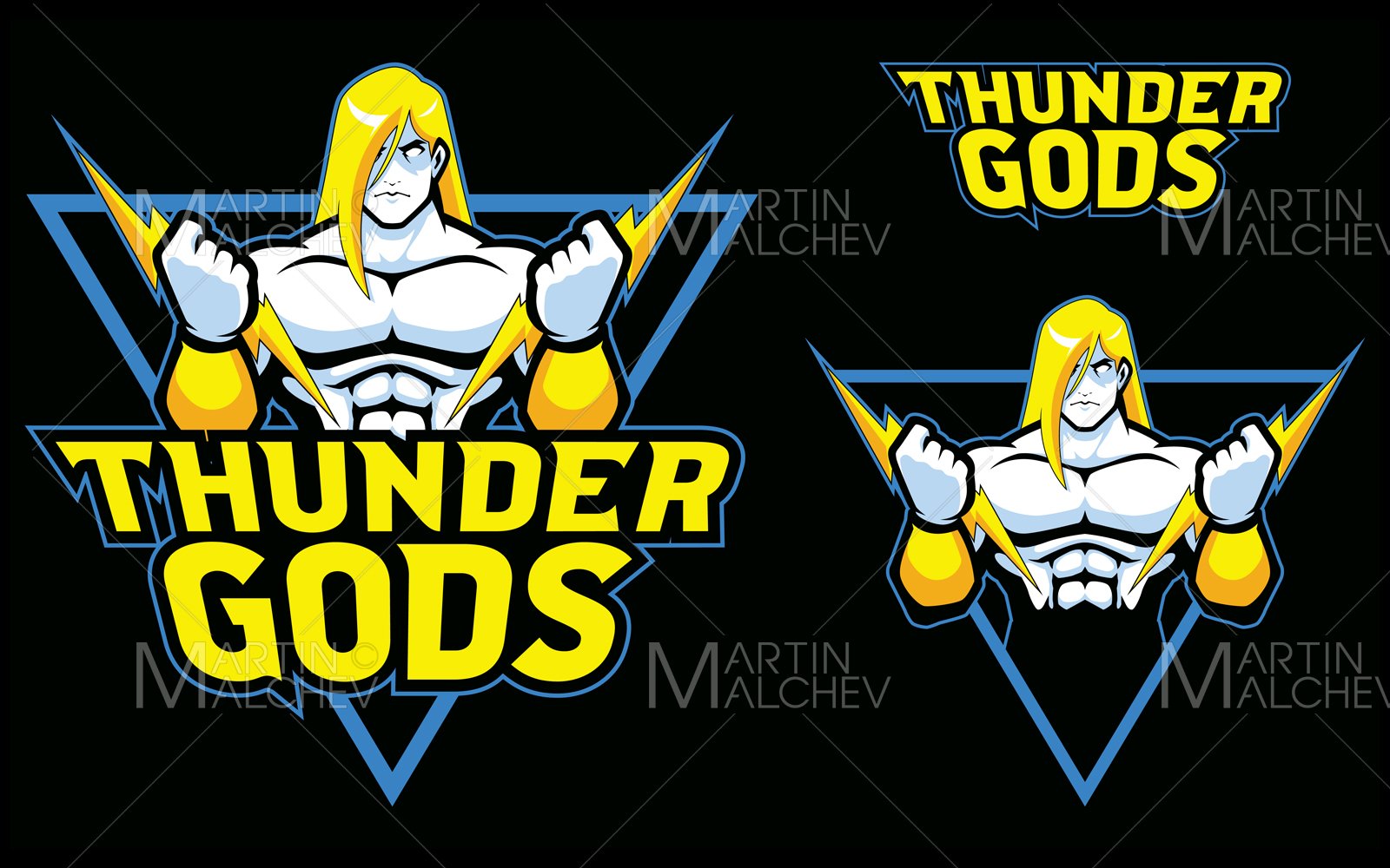 Thunder Gods Mascot Vector Illustration