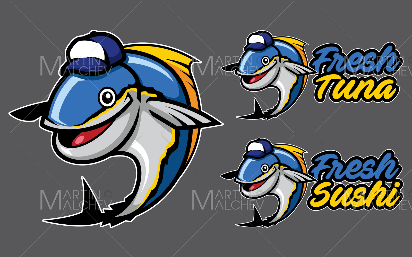 Tuna Fish Mascot Vector Illustration