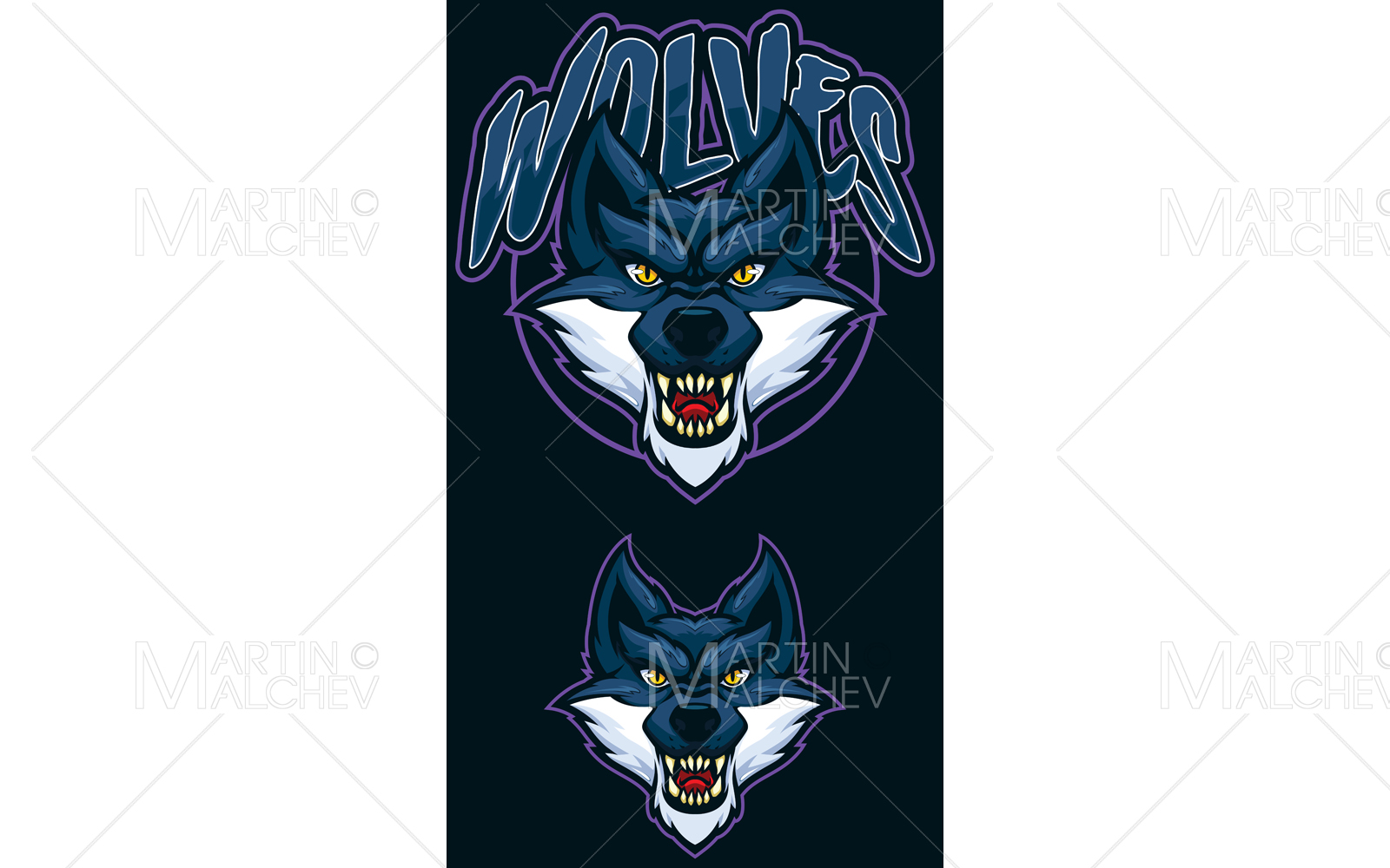 Wolves Team Mascot Vector Illustration