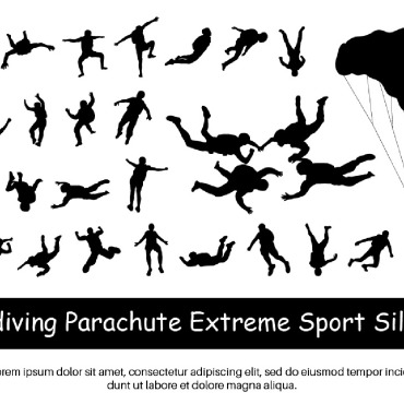 Parachute Extreme Illustrations Templates 268453