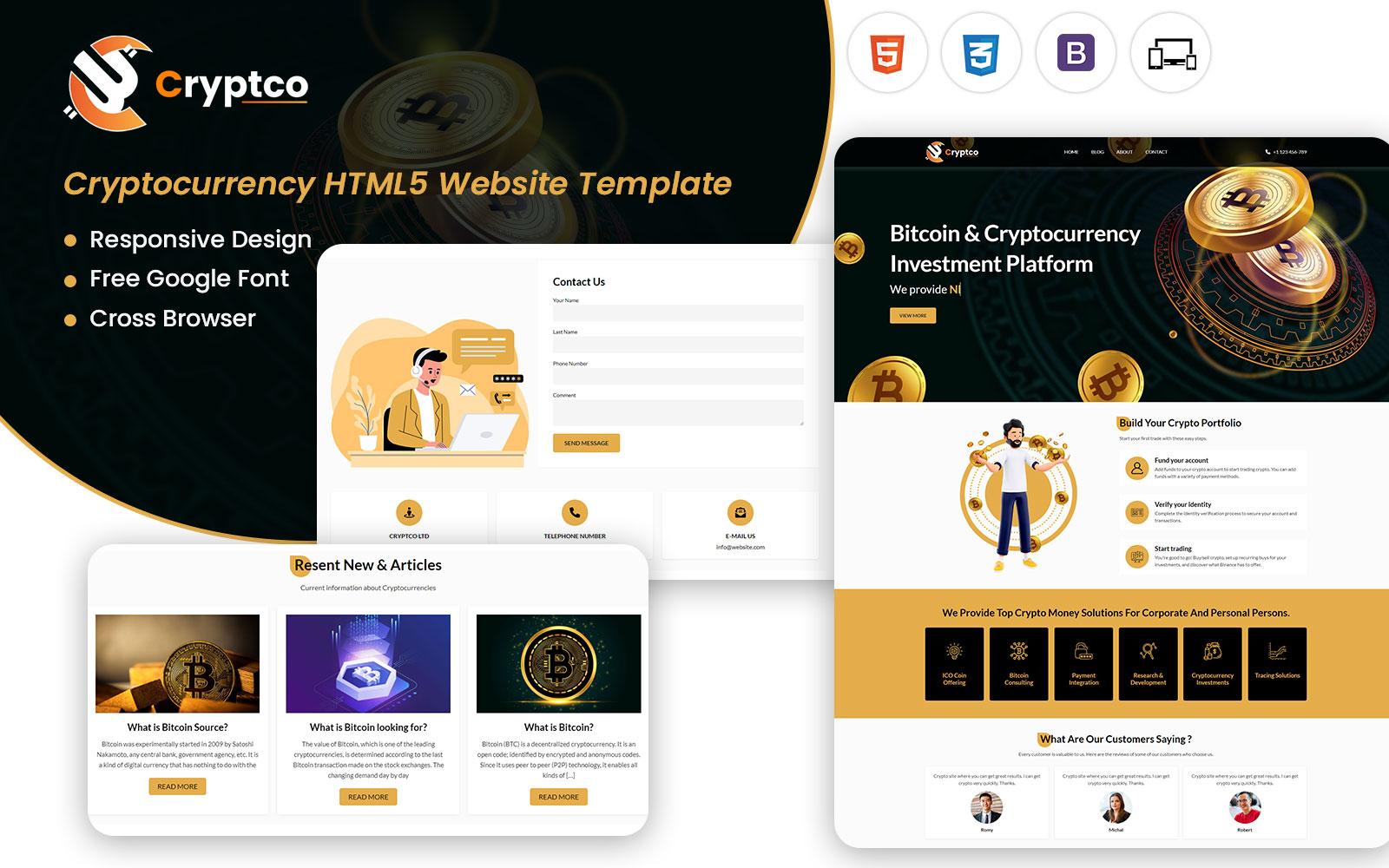 Cryptco Crypto Currency Marketplace Html5 Template and Design