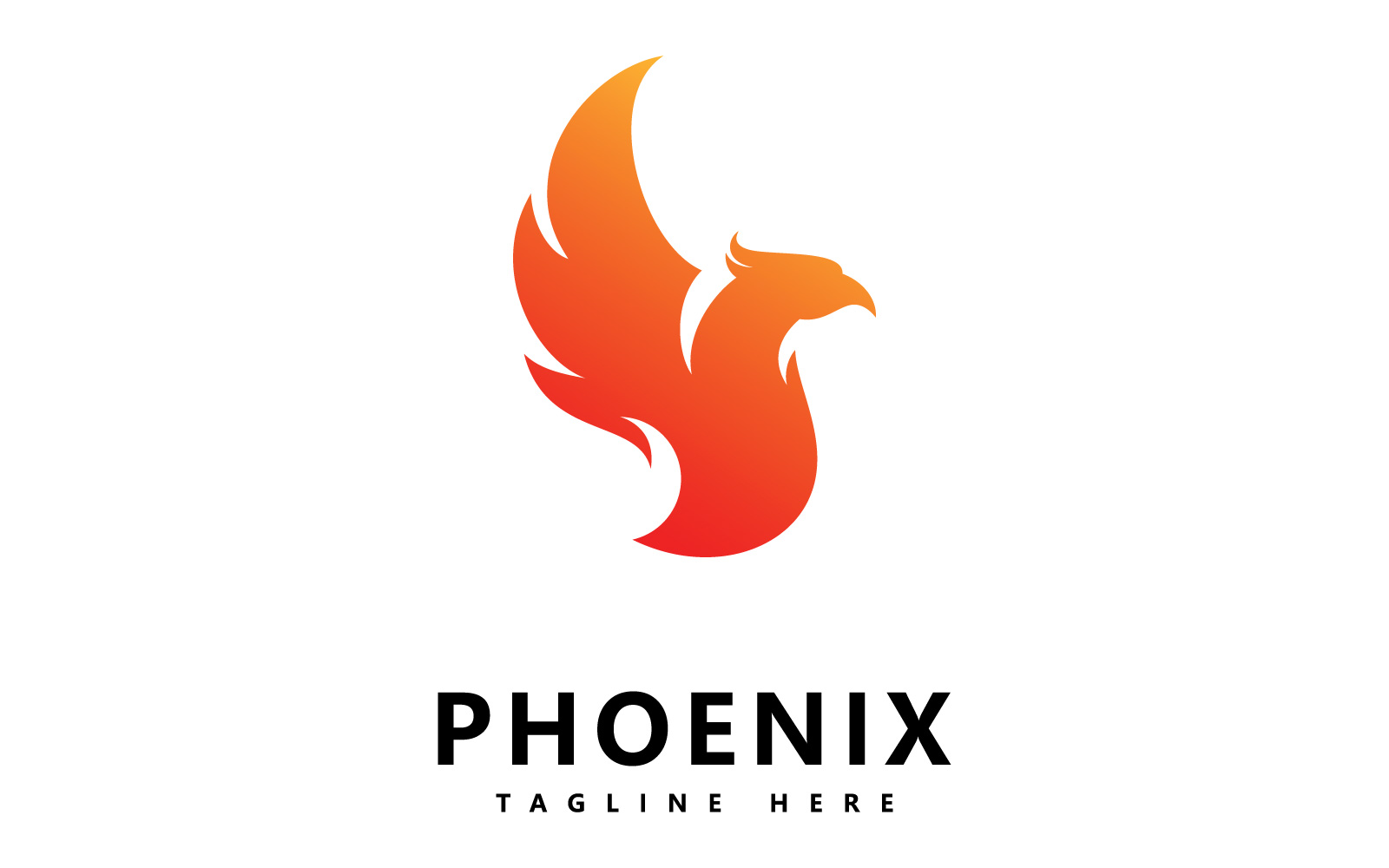 Phoenix Bird Logo Vector Design V1