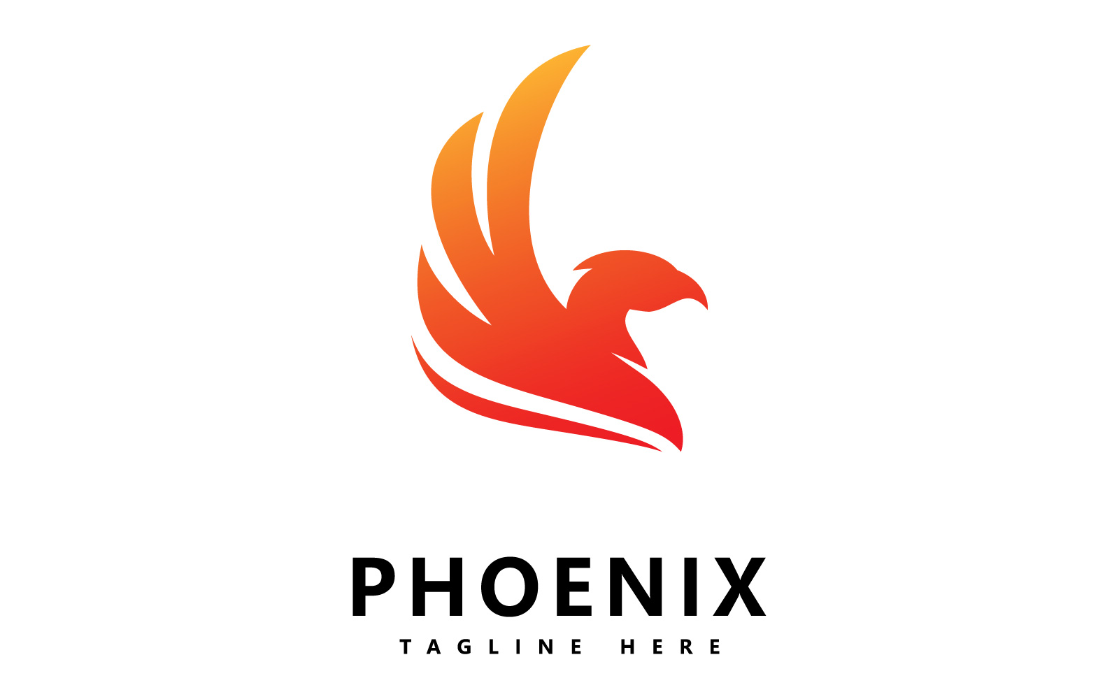 Phoenix Bird Logo Vector Design V2