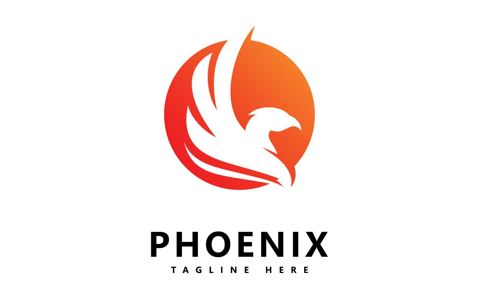 Phoenix Bird Logo Vector Design V7