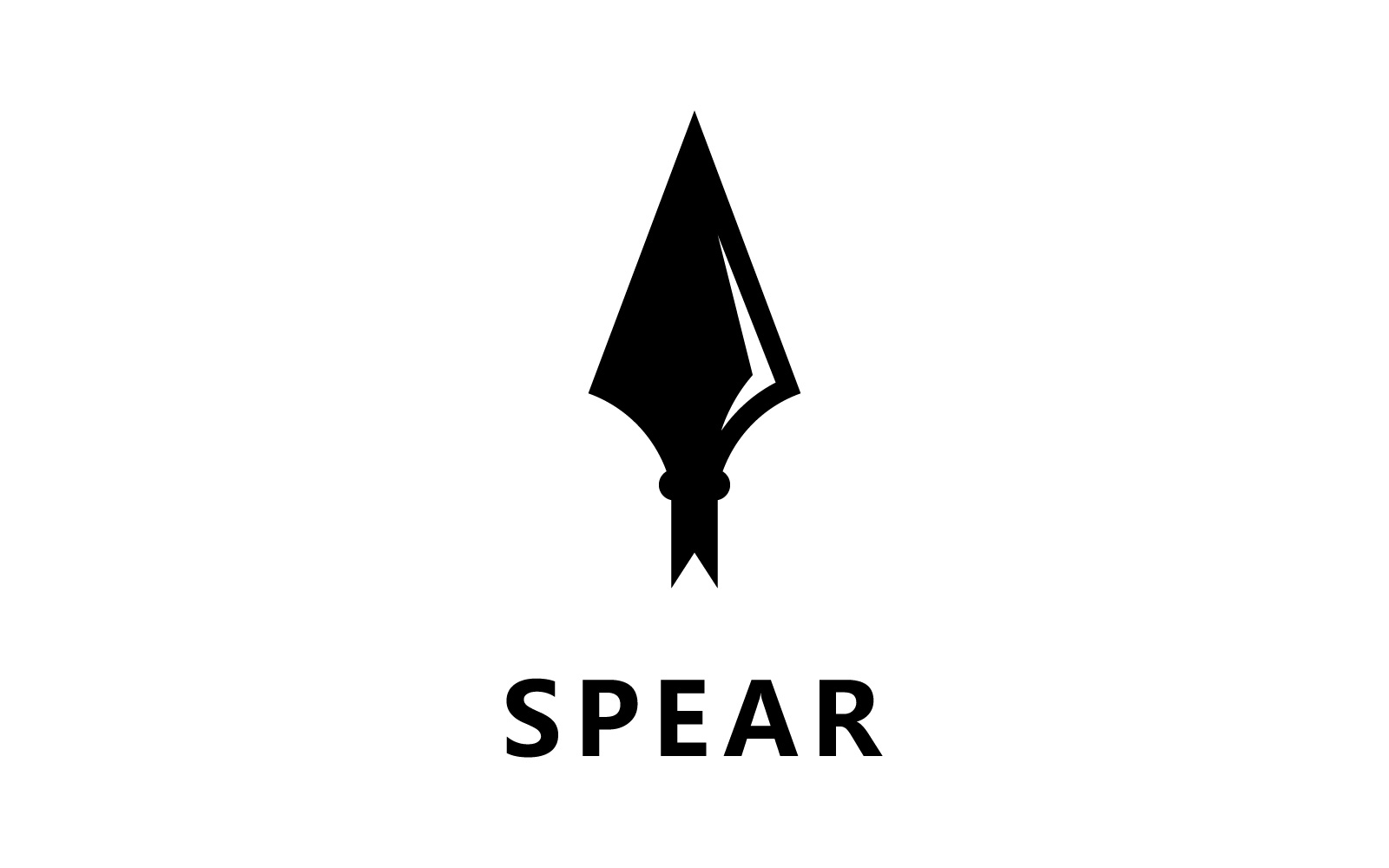 Spear Weapon Logo Vector Design V4