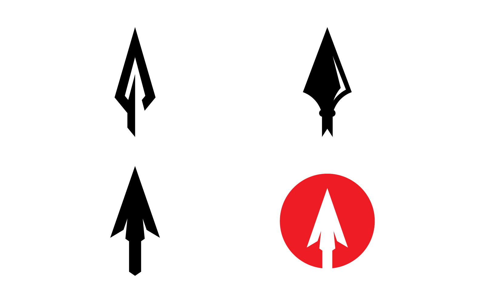 Spear Weapon Logo Vector Design V10