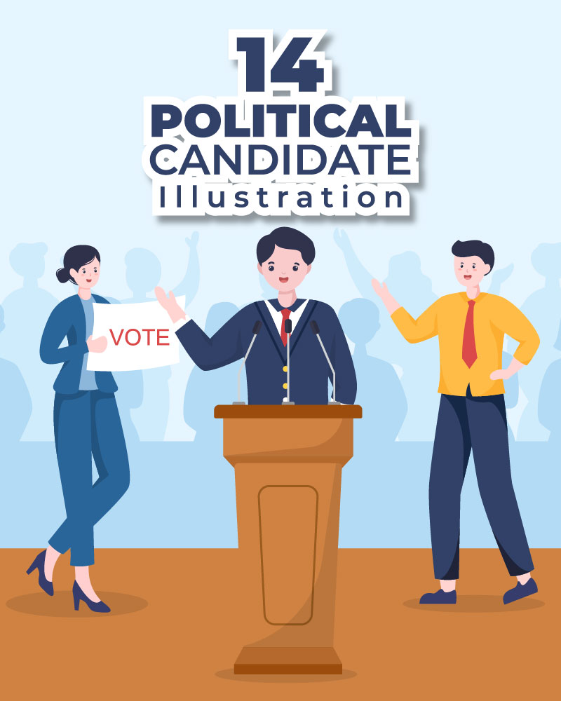 14 Political Candidate Design Illustration