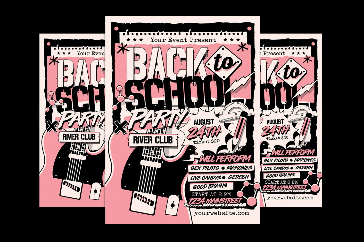 Back to School Party Flyer Template