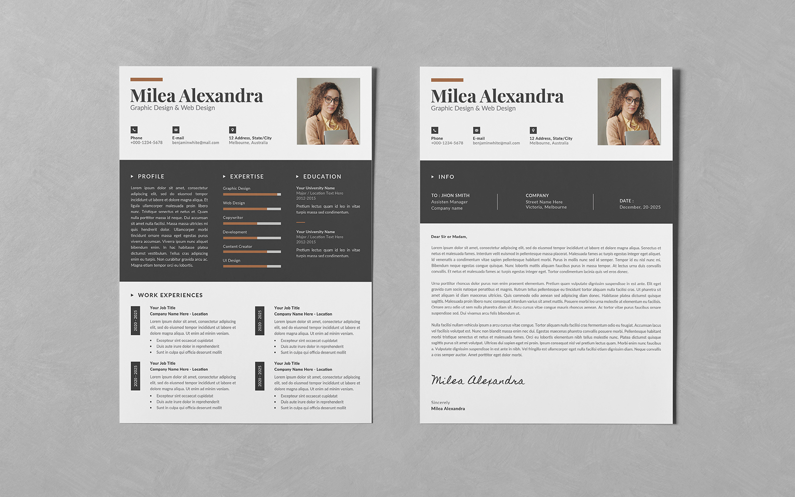 Classic Resume/CV Design PSD Templates