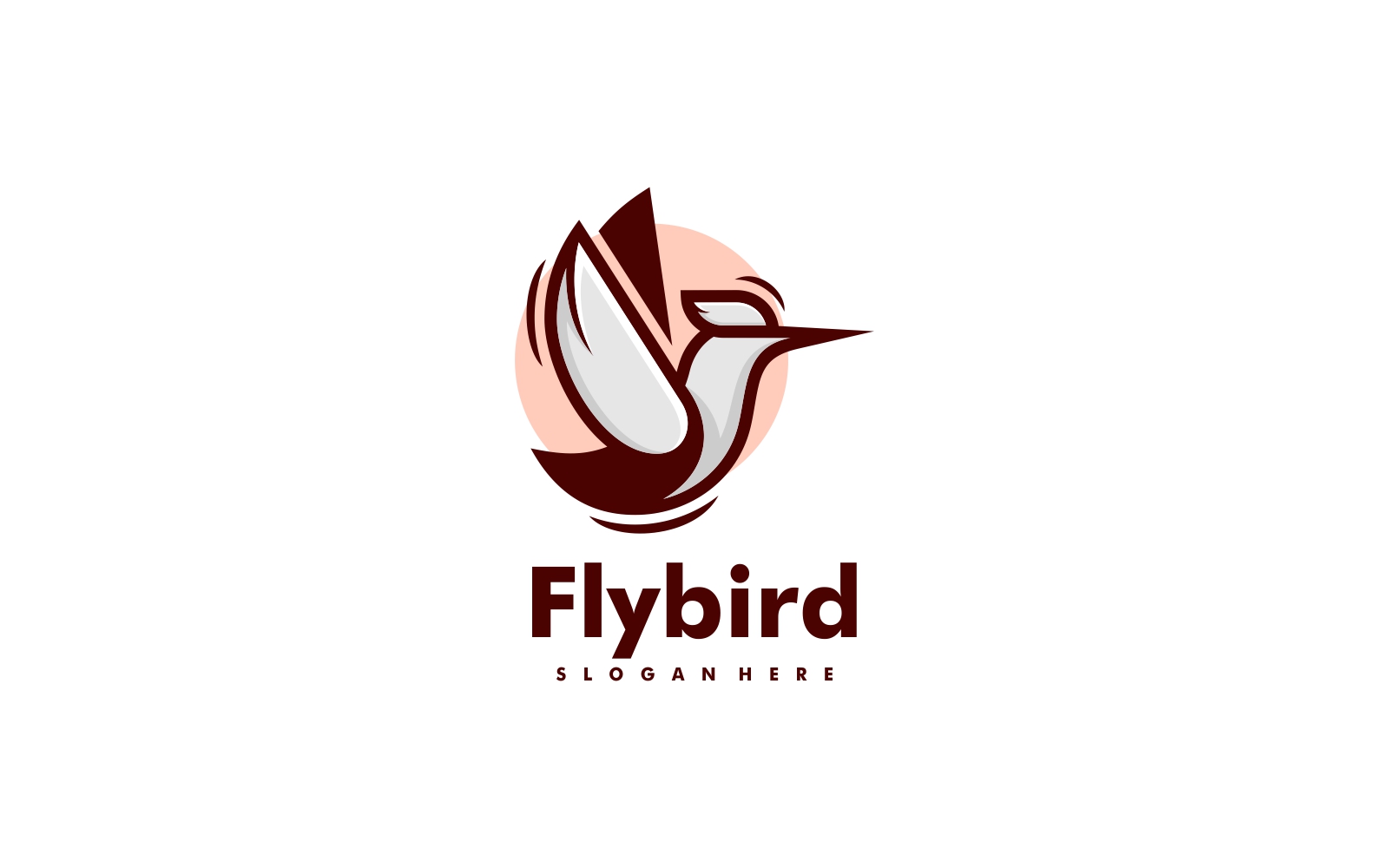 Fly Bird Simple Mascot Logo Style