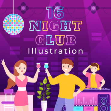 Night Party Illustrations Templates 268607