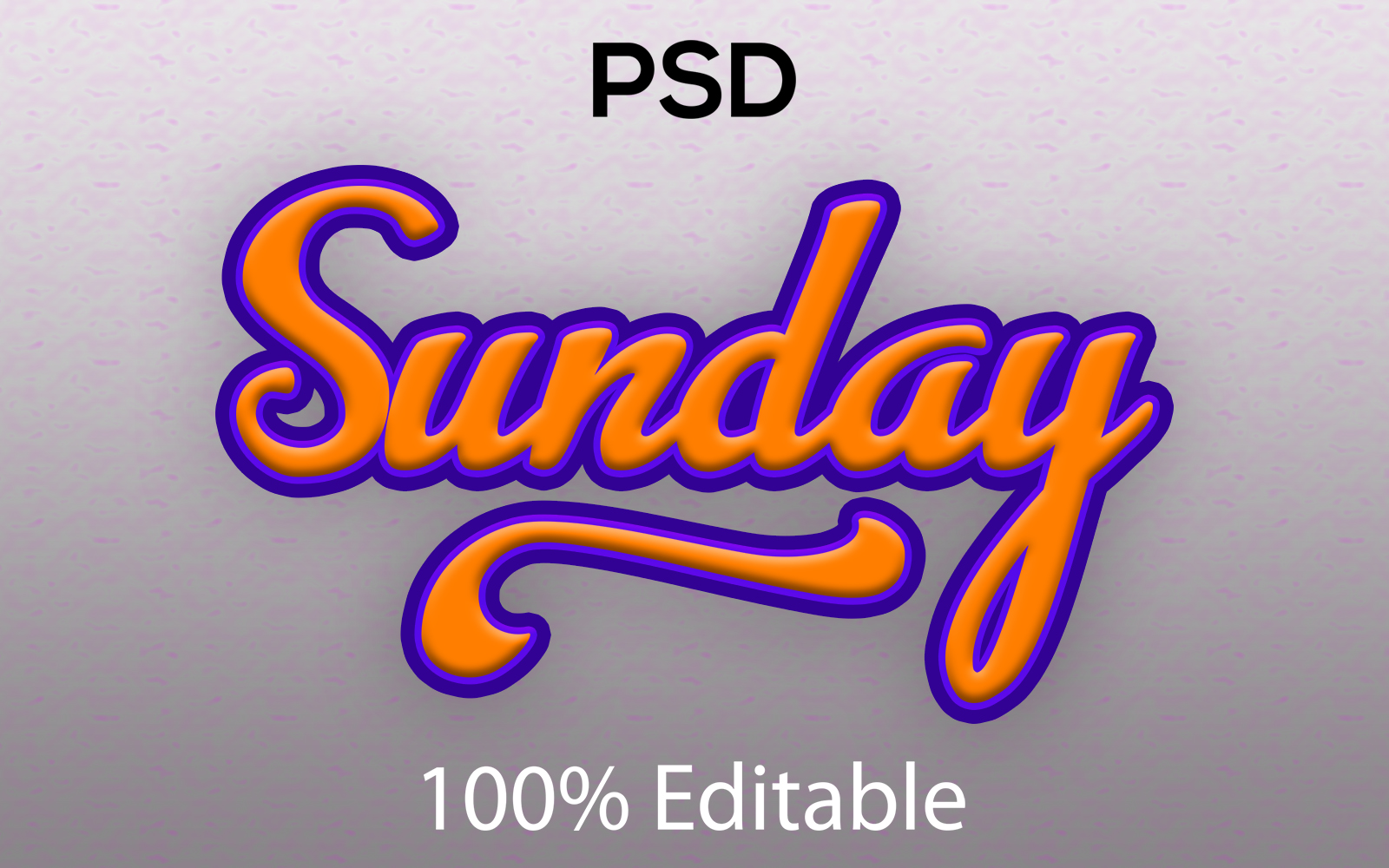 Sunday | Sunday Editable Psd Text Effect | Modern Sunday Psd Text Effect