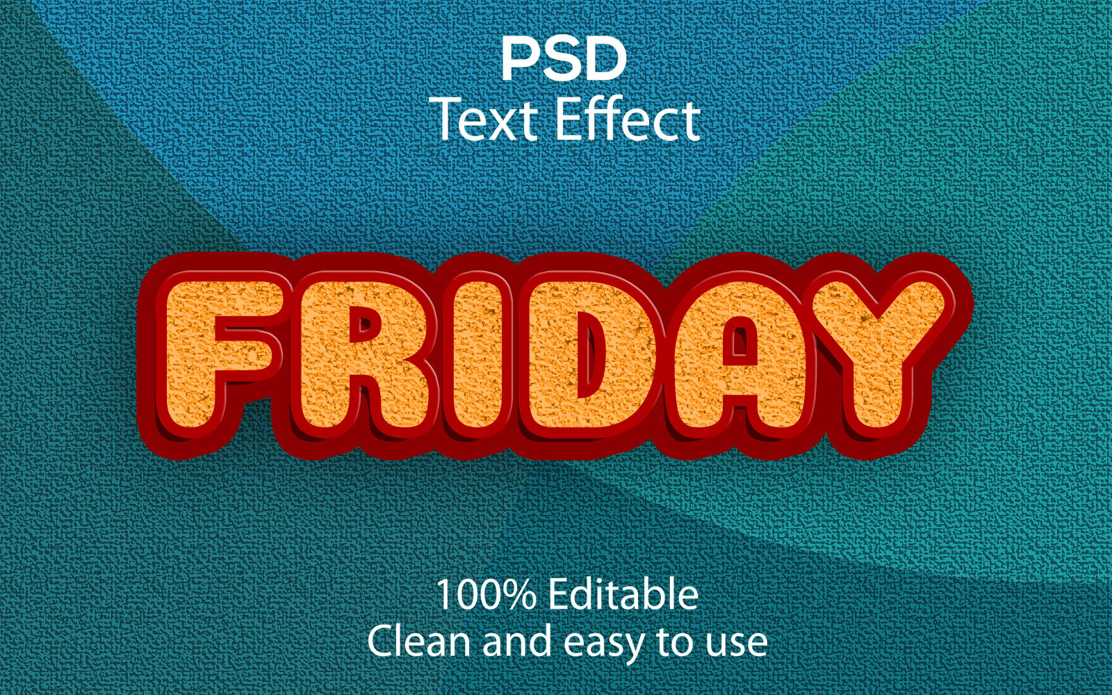 Friday | Friday Editable Psd Text Effect | Modern Friday Psd Text Effect