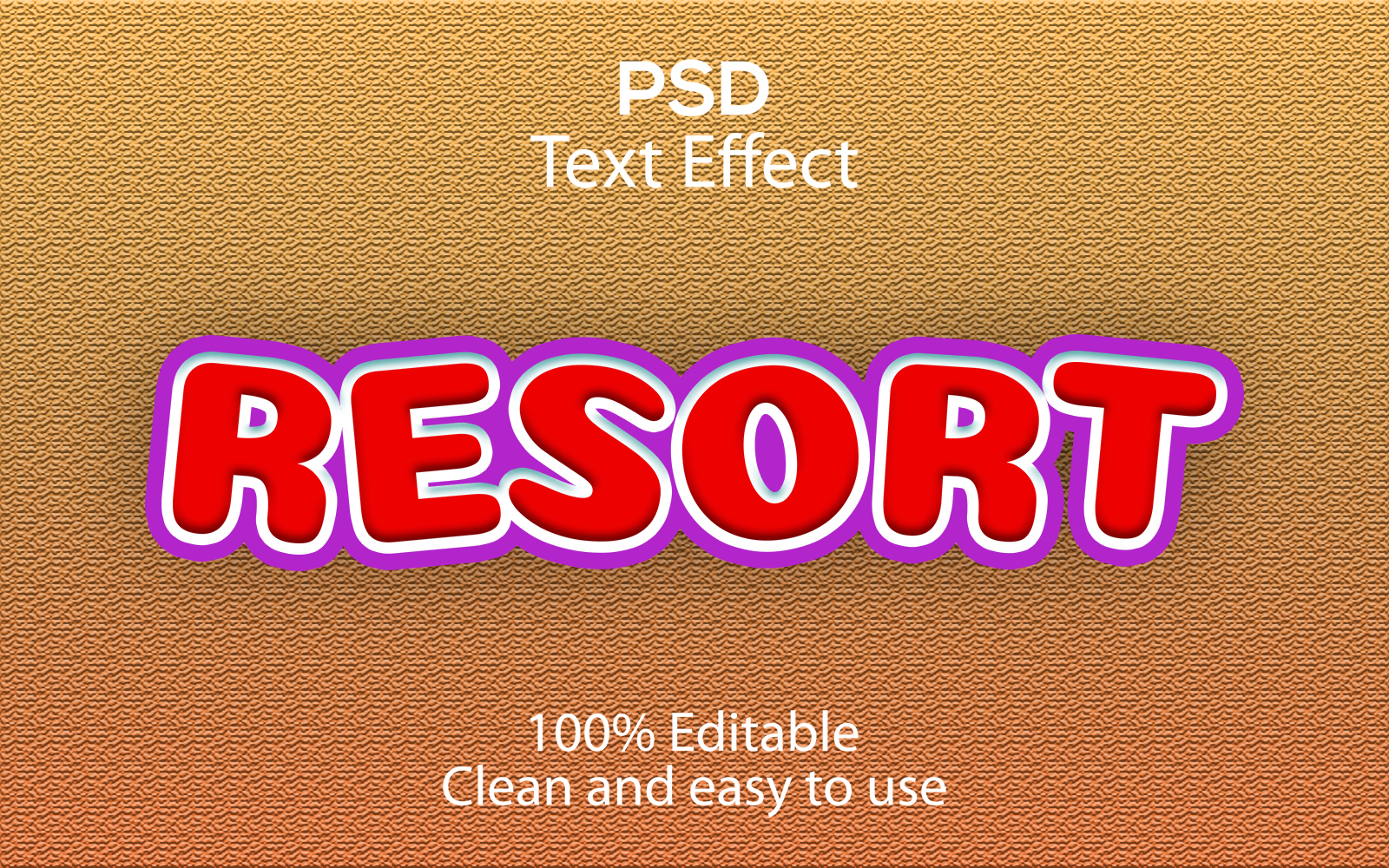 Resort | Resort Editable Psd Text Effect | Modern Resort Psd Text Effect