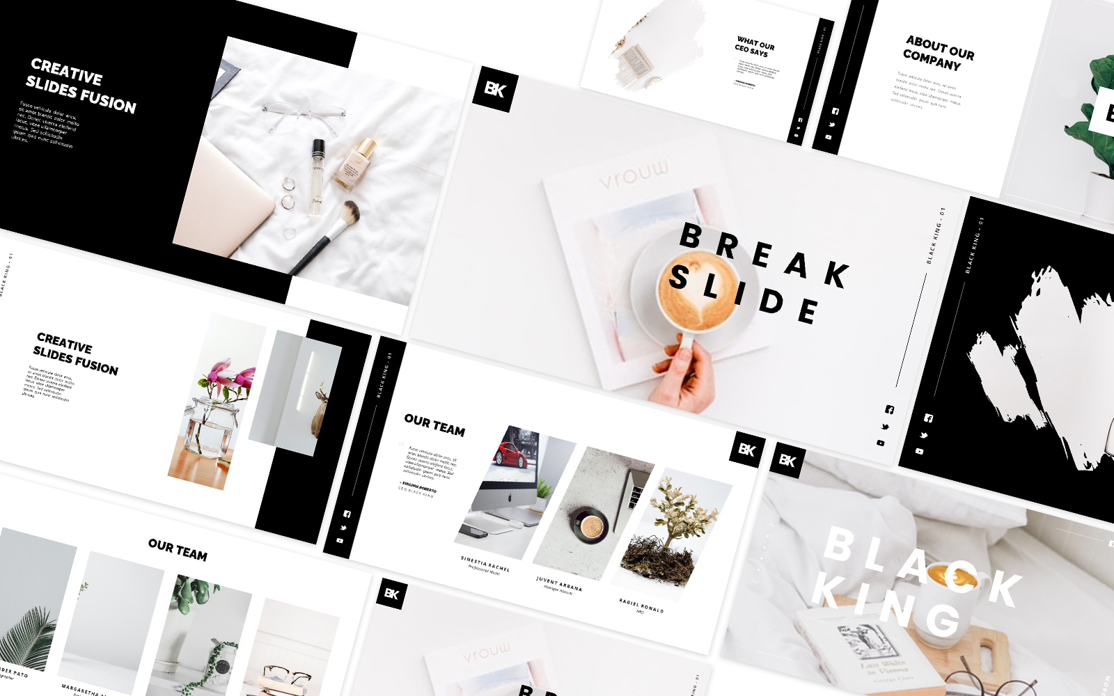 Black King Minimalis Keynote Template