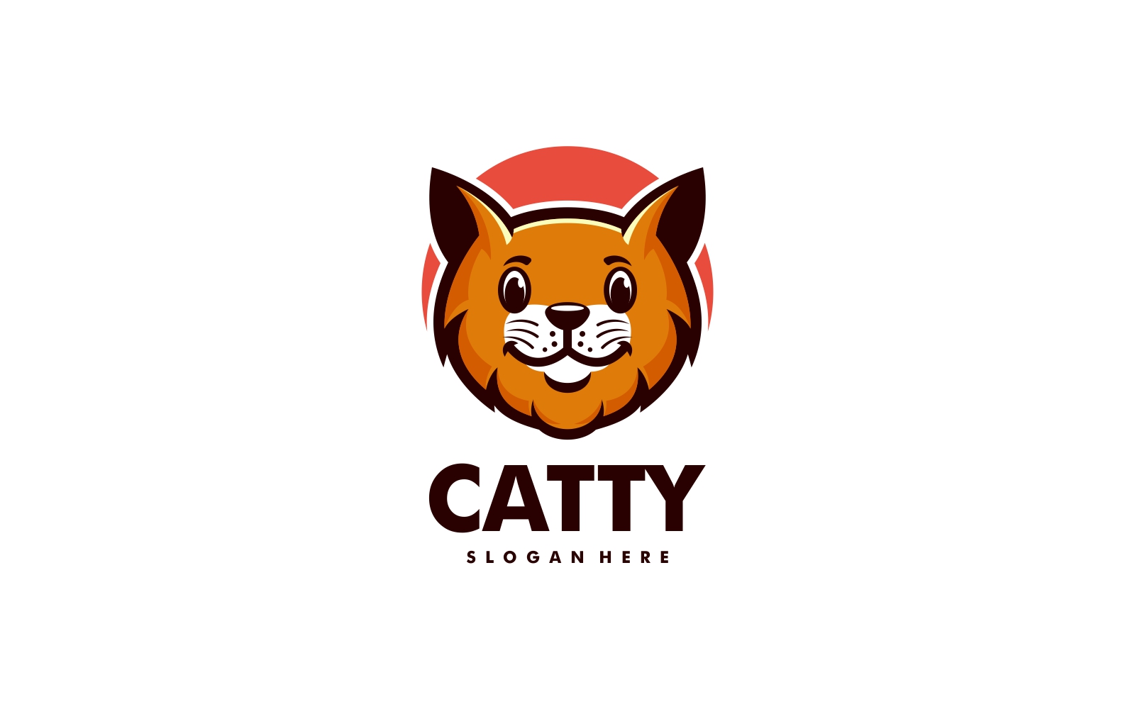 Kitty Simple Mascot Logo Style