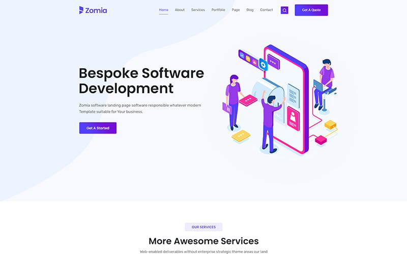 Zomia Software HTML5 Template