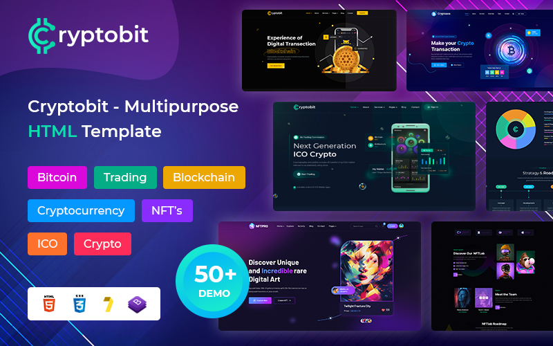 Cryptobit All In One Digital Currency HTML5 Template