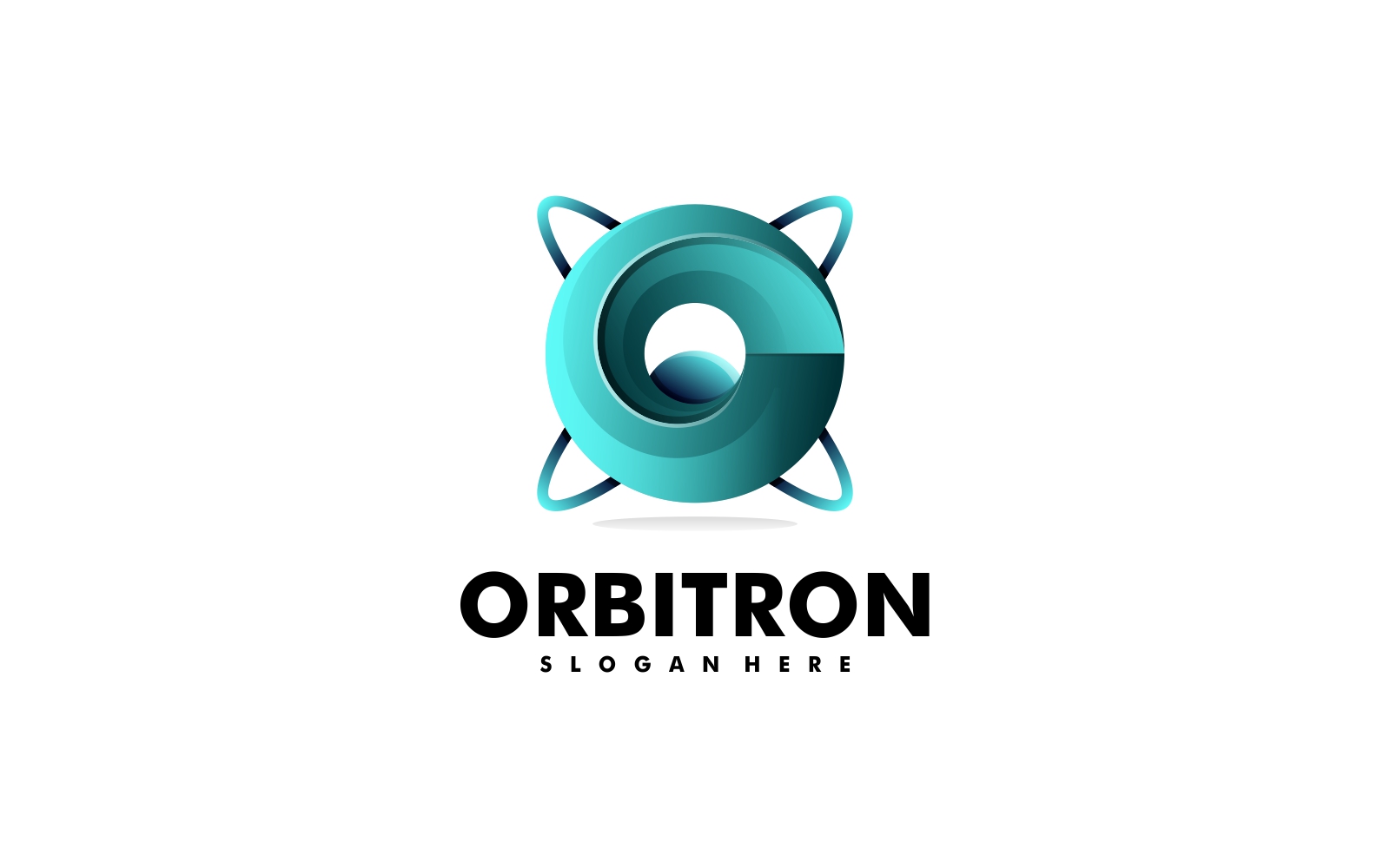 Letter O - Orbitron Gradient Logo