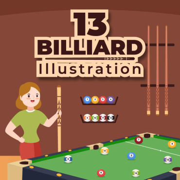 Billiard Pool Illustrations Templates 268819