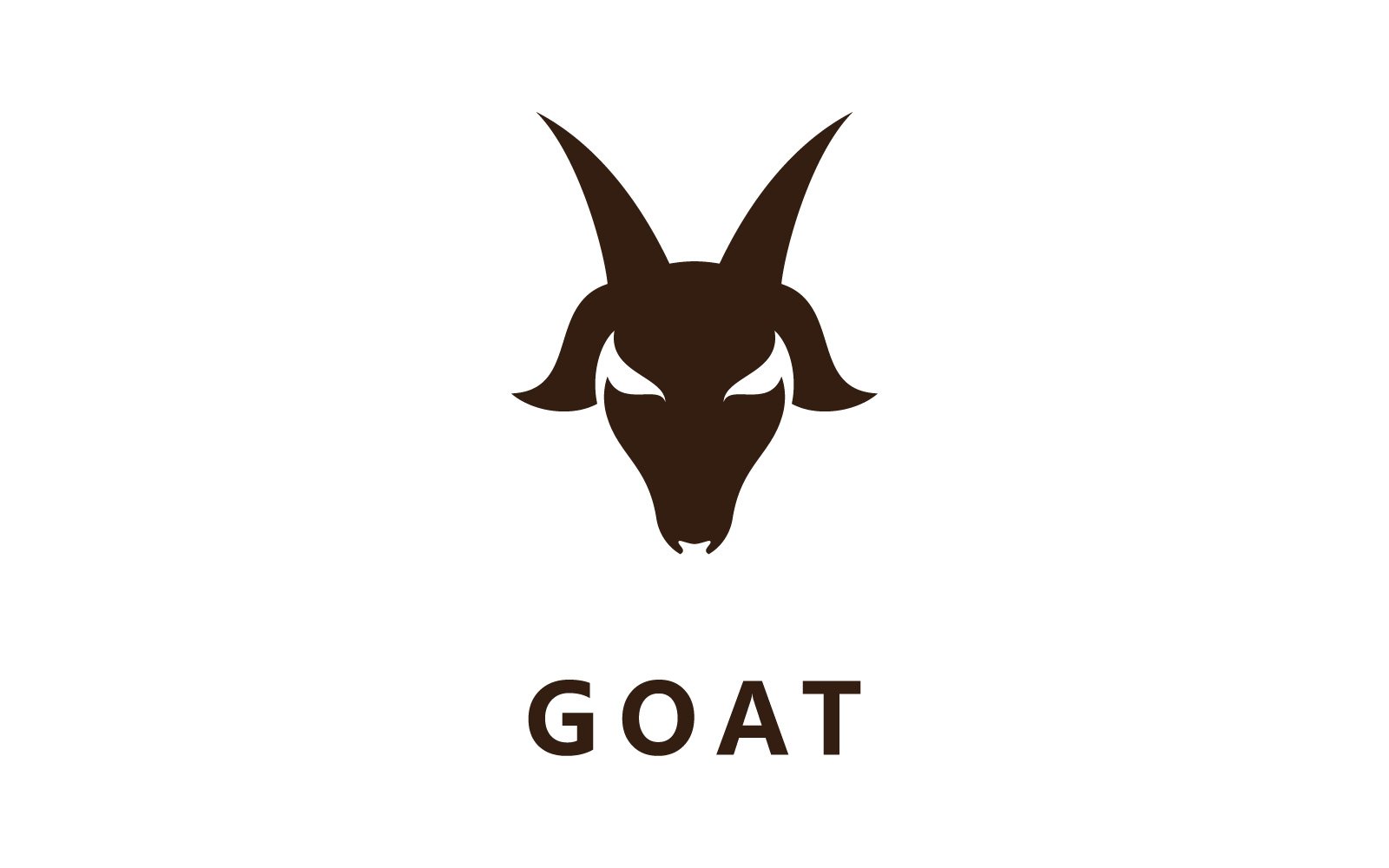 Goat Animal Head Vector Logo Design Template V4