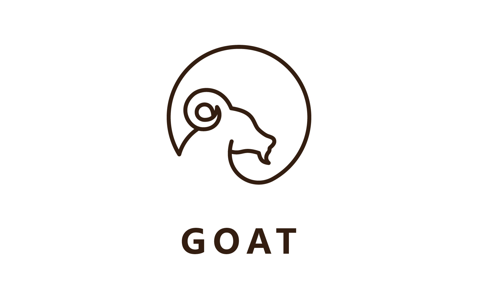 Goat Animal Head Vector Logo Design Template V5