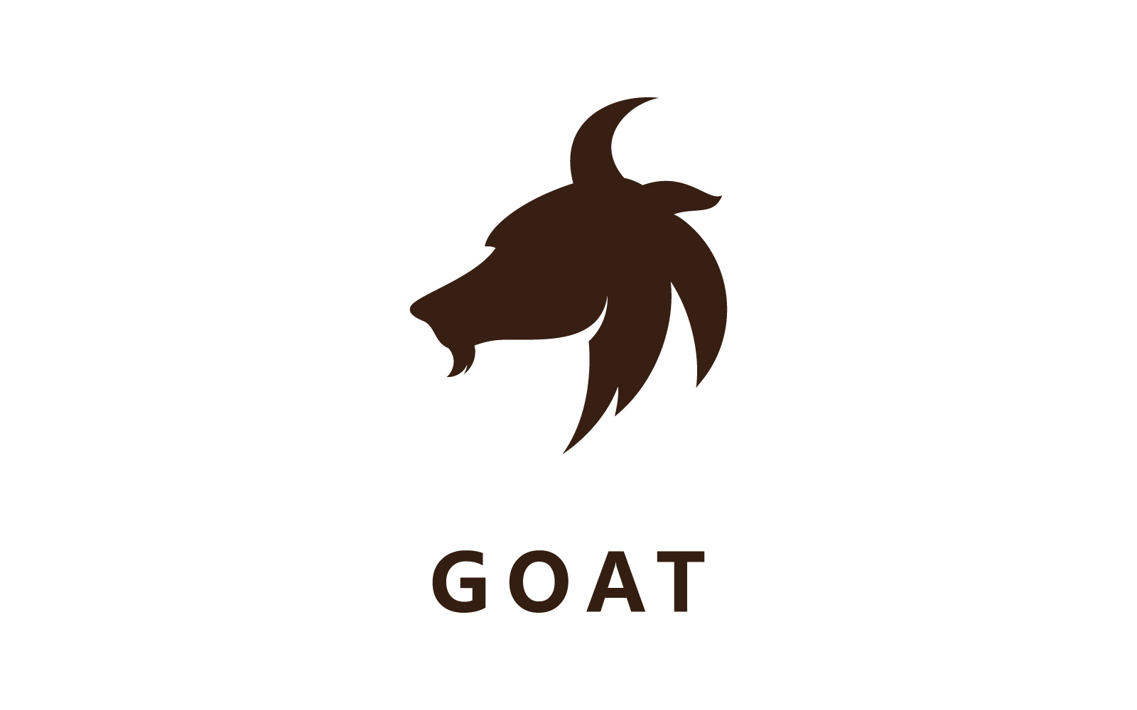 Goat Animal Head Vector Logo Design Template V6