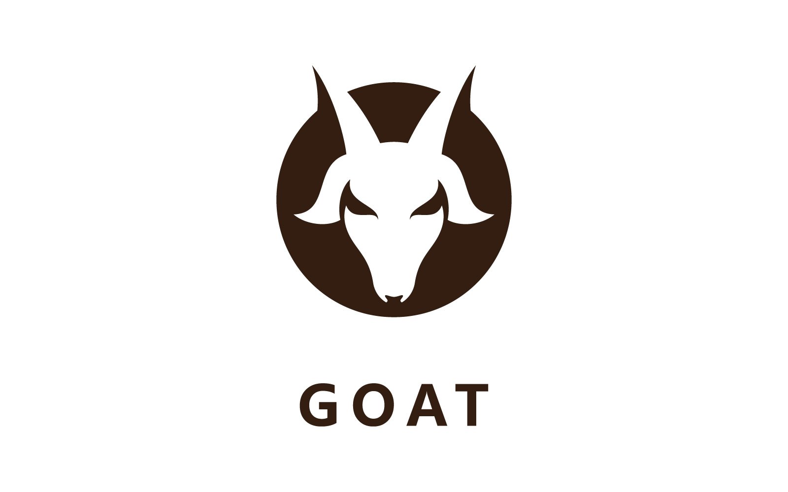 Goat Animal Head Vector Logo Design Template V8