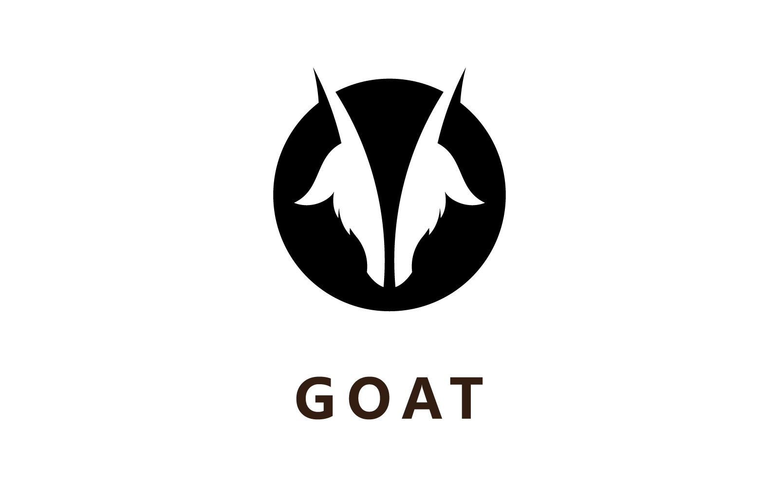 Goat Animal Head Vector Logo Design Template V9