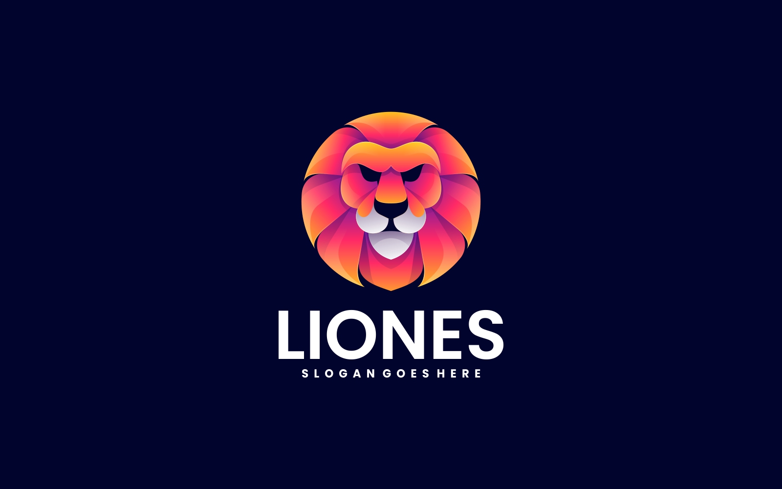 Lion Gradient Colorful Logo Style Vol.1