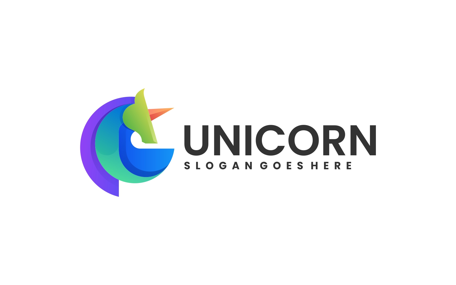 Unicorn Gradient Colorful Logo Style Vol.1