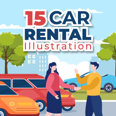 Rental Car Illustrations Templates 268989