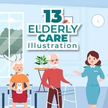 Care Elderly Illustrations Templates 269190