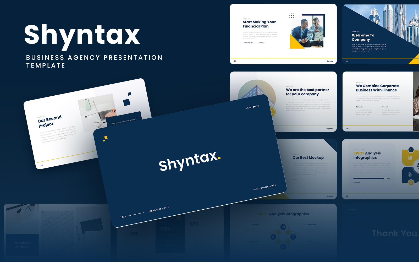 Shyntax - Corporate Business Agency Google Slides Template
