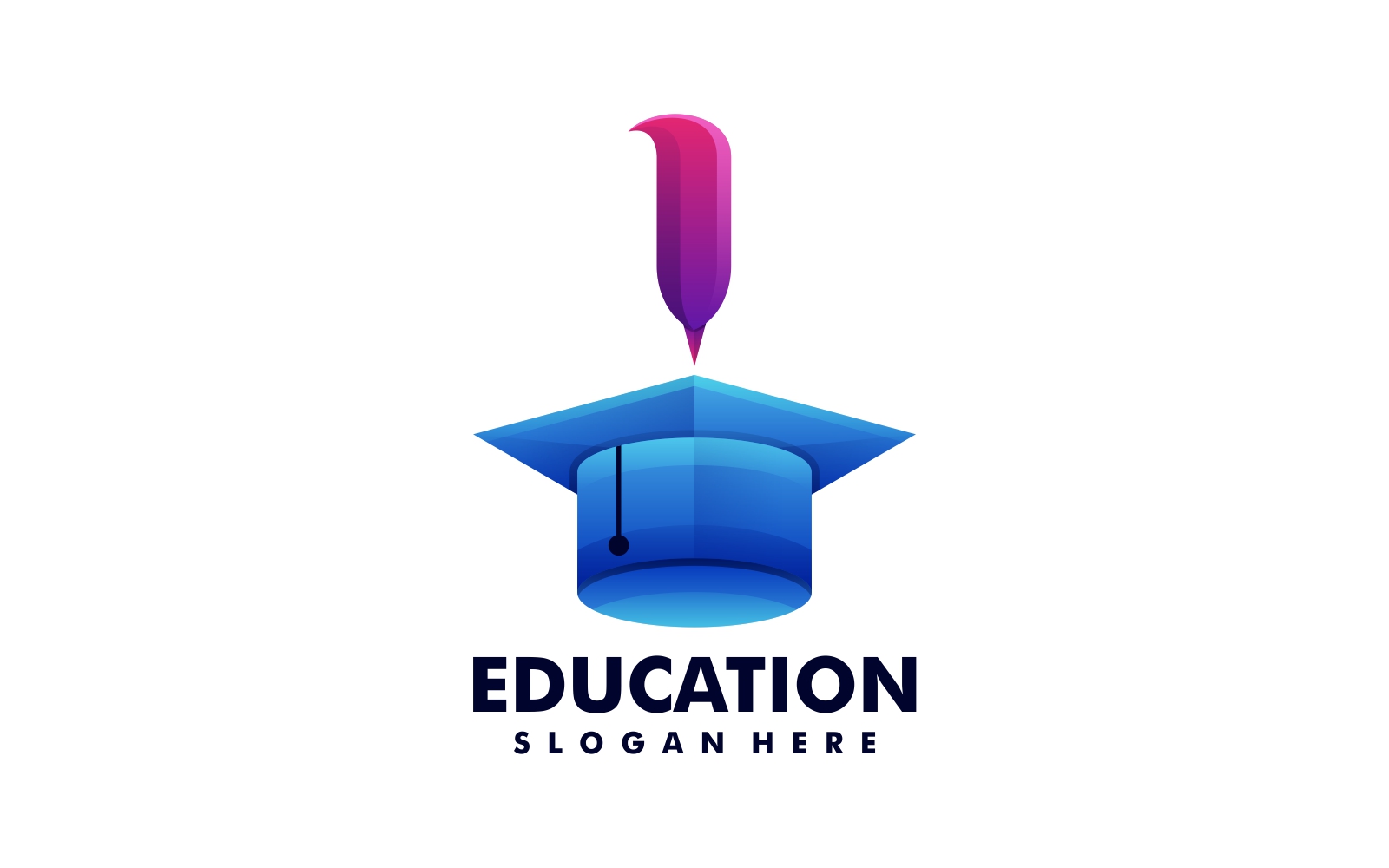 Vector Logo Education Gradient Design